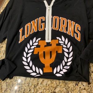 Longhorns 1/2 zip up. Size Medium